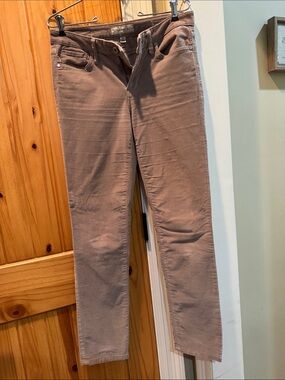 Calvin Klein Slim Straight Corduroy Pants in  light gray